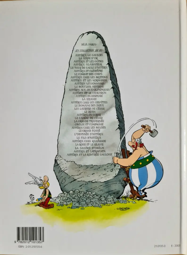 Verso de l'album Astérix Tome 3 Astérix et le Goths
