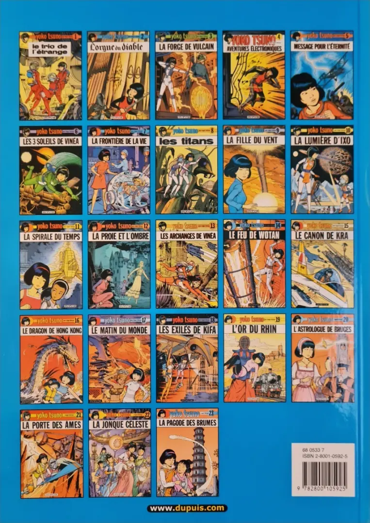 Verso de l'album Yoko Tsuno Tome 8 Les titans