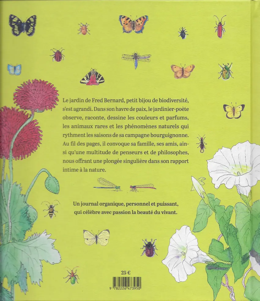 Verso de l'album Carnet d'un jardinier amoureux du vivant
