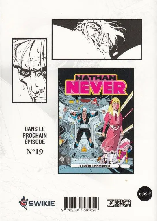 Verso de l'album Nathan Never Swikie N° 18 L'Abîme des souvenirs