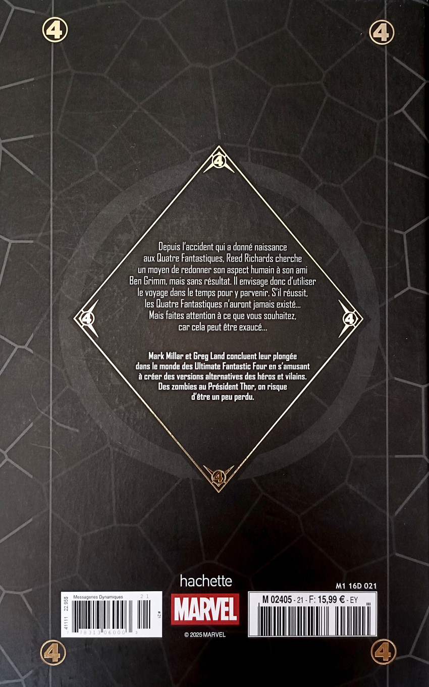 Verso de l'album Marvel Ultimate 21 Fantastic Four - Les Terrifics