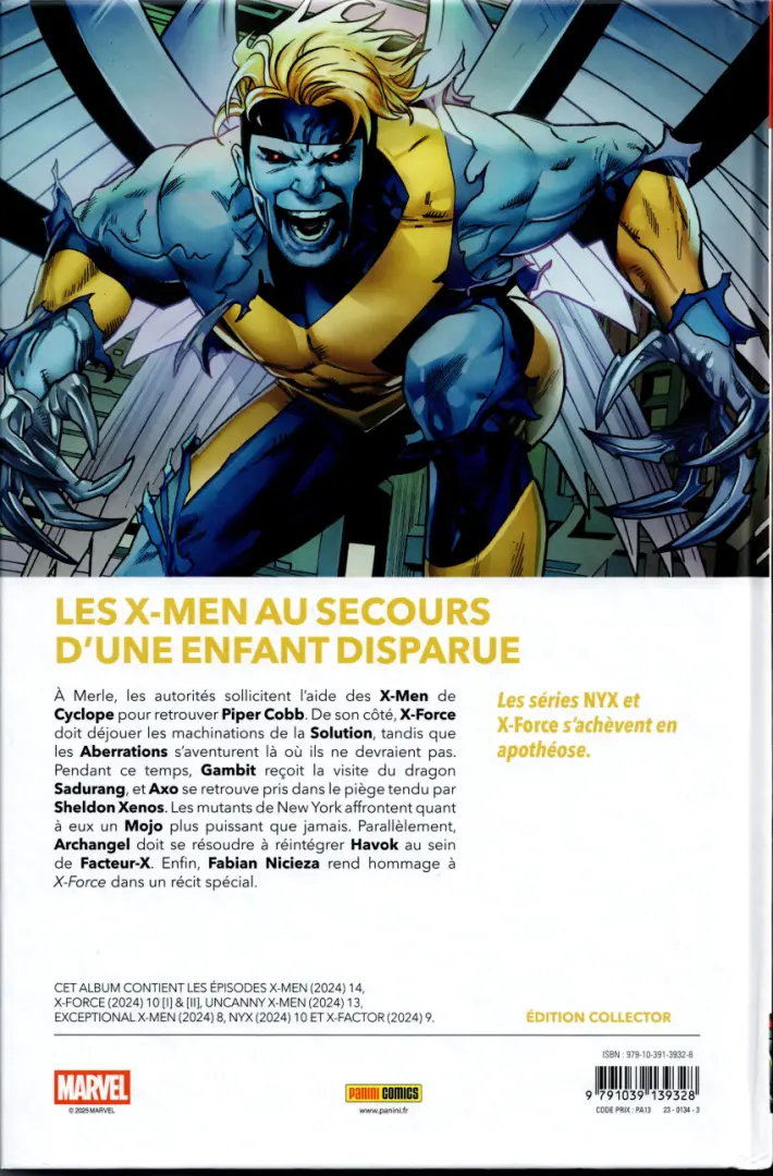 Verso de l'album X-Men 20