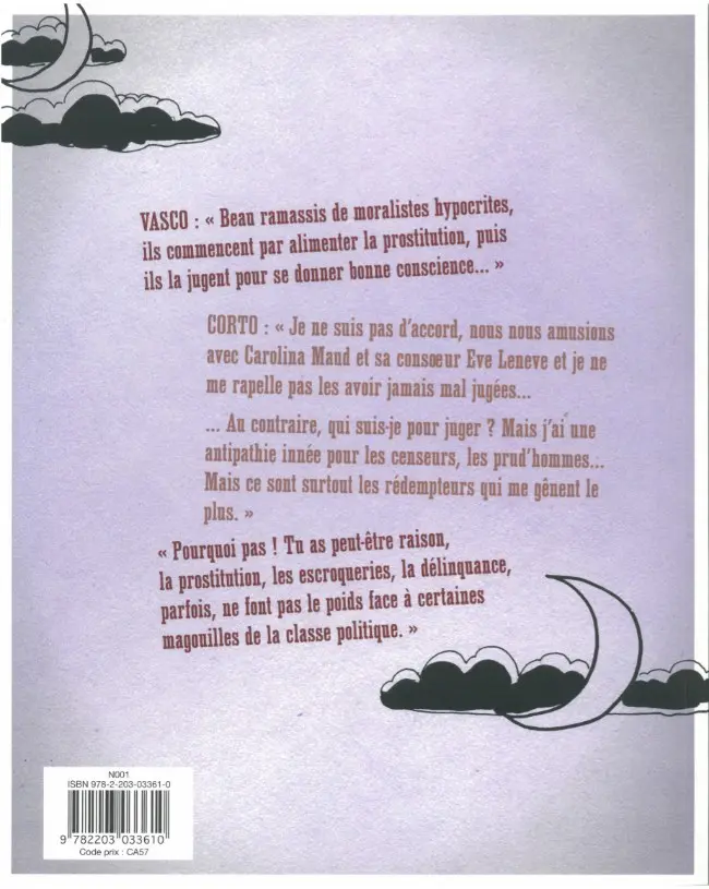 Verso de l'album Corto Maltese En Noir et Blanc Tome 10 Tango