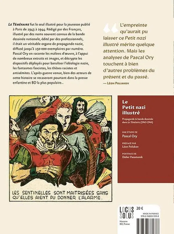 Verso de l'album Le petit nazi illustré Propagande & bande dessinée dans Le Téméraire (1943-1944)