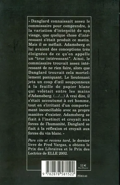 Verso de l'album Coule la Seine