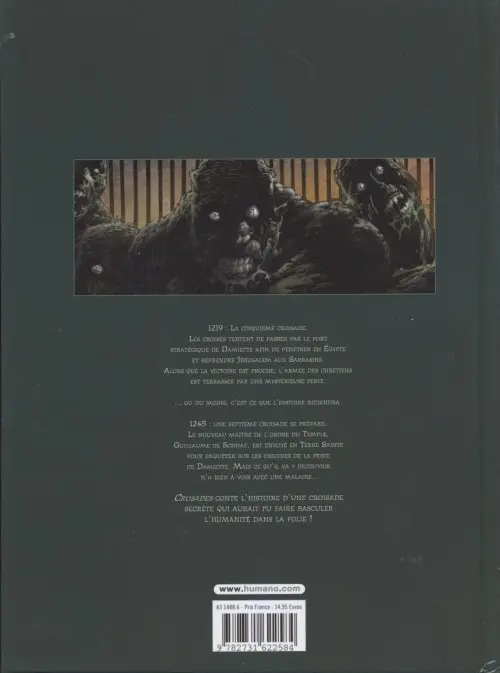 Verso de l'album Crusades Tome 1 Le spectre aux yeux d'argent