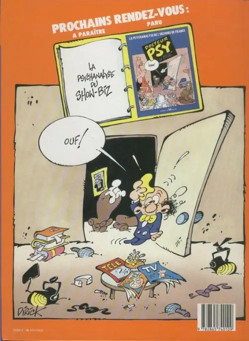 Verso de l'album Docteur Psy Tome 2 La psychanalyse de la télévision