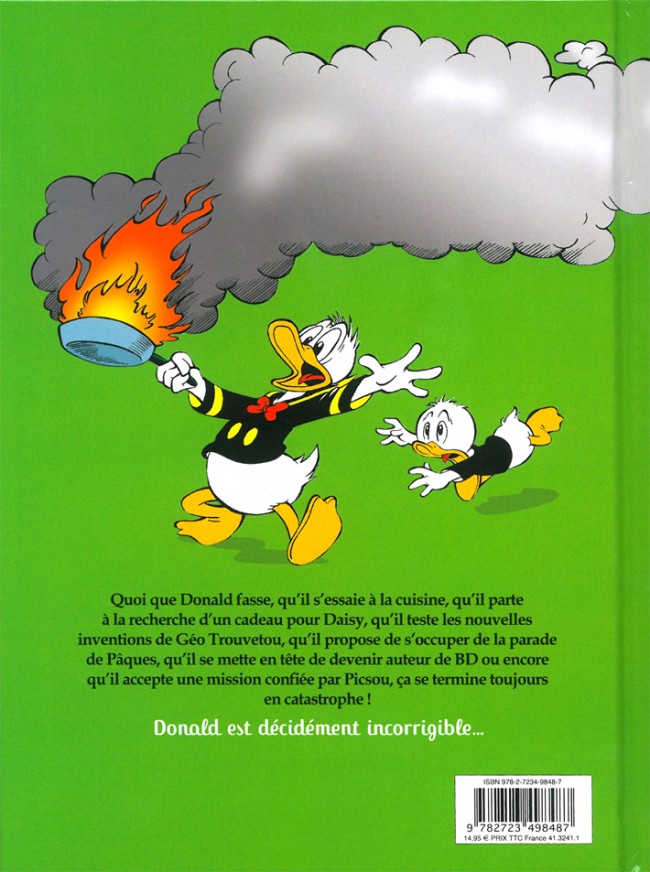 Verso de l'album Les Grands Héros Disney Tome 1 Incorrigible Donald