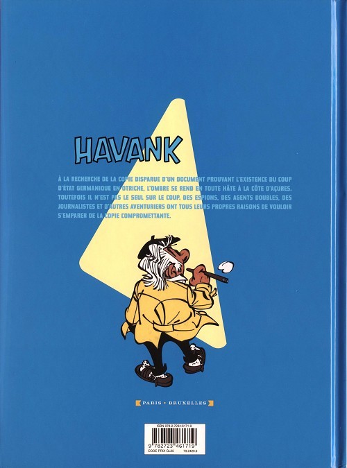 Verso de l'album Une aventure de Havank Tome 1 Casse-tête