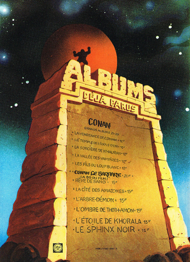 Verso de l'album King Conan Tome 1 Le Sphinx noir