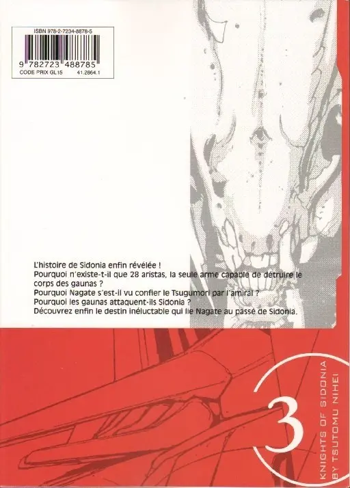 Verso de l'album Knights of Sidonia 3