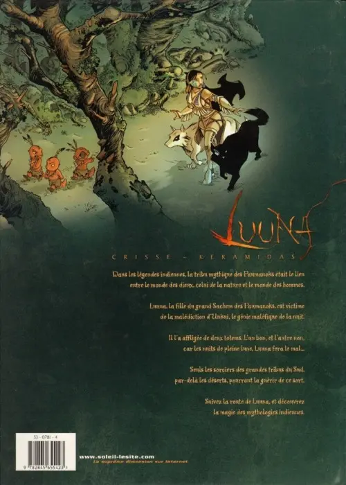 Verso de l'album Luuna Tome 2 Le Crépuscule du Lynx