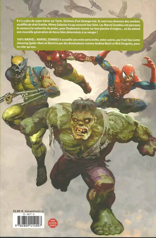 Verso de l'album Marvel Zombies Tome 6 Le retour