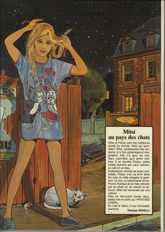 Verso de l'album Mitsi Au pays de chats