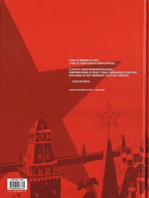 Verso de l'album La Mort de Staline - Une histoire vraie... soviétique Tome 1 Agonie