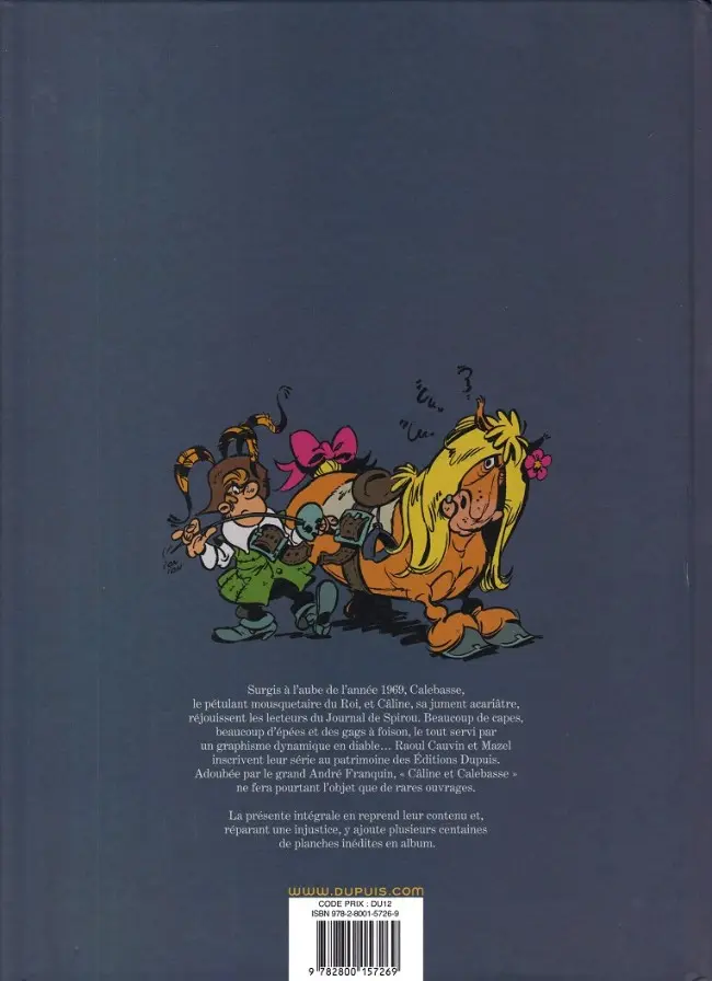 Verso de l'album Les Mousquetaires / Câline et Calebasse Tome 1 L'intégrale