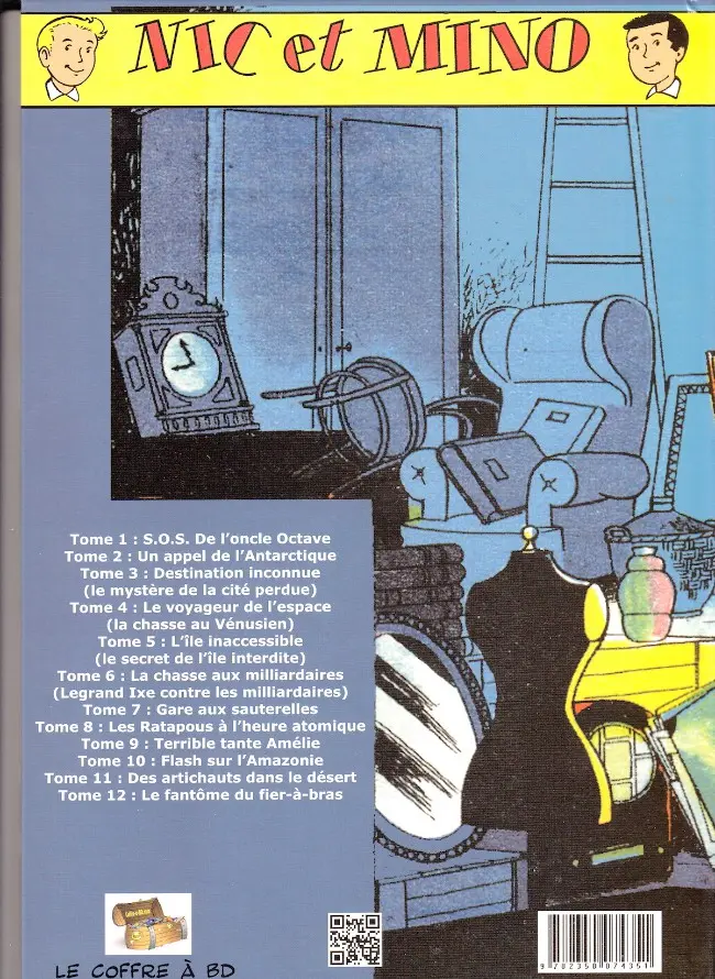 Verso de l'album Nic et Mino Le Coffre à BD Tome 9 Terrible tante Amélie