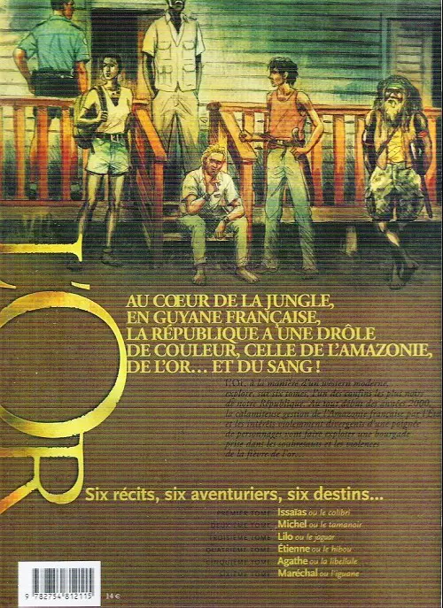 Verso de l'album L'Or Tome 3 Lilo ou le jaguar