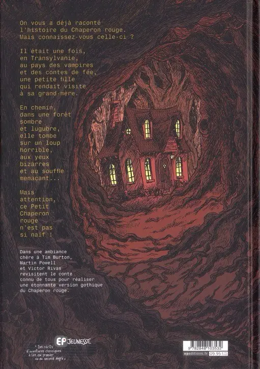 Verso de l'album Le Petit chaperon rouge en Transylvanie