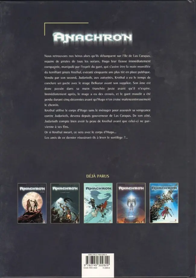 Verso de l'album Anachron Tome 6 La main de Krothal