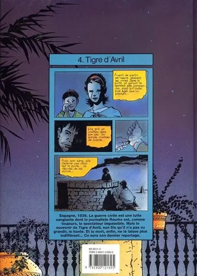 Verso de l'album Rourke Tome 4 Tigre d'Avril