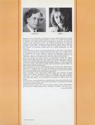 Verso de l'album Sixties nostalgia