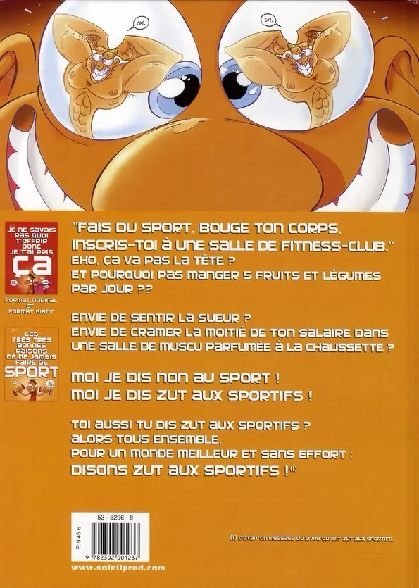 Verso de l'album Les très très bonnes raisons de ne jamais faire de sport