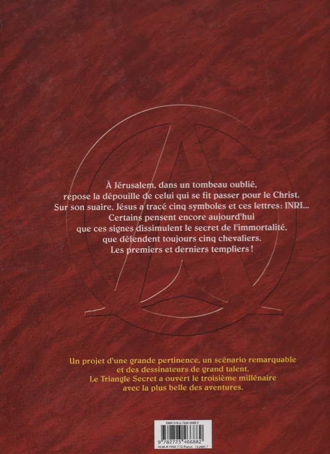 Verso de l'album Le Triangle Secret - I.N.R.I Intégrale