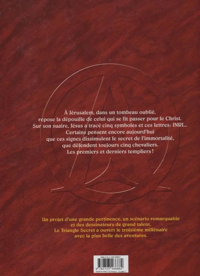 Verso de l'album Le Triangle Secret - I.N.R.I Intégrale