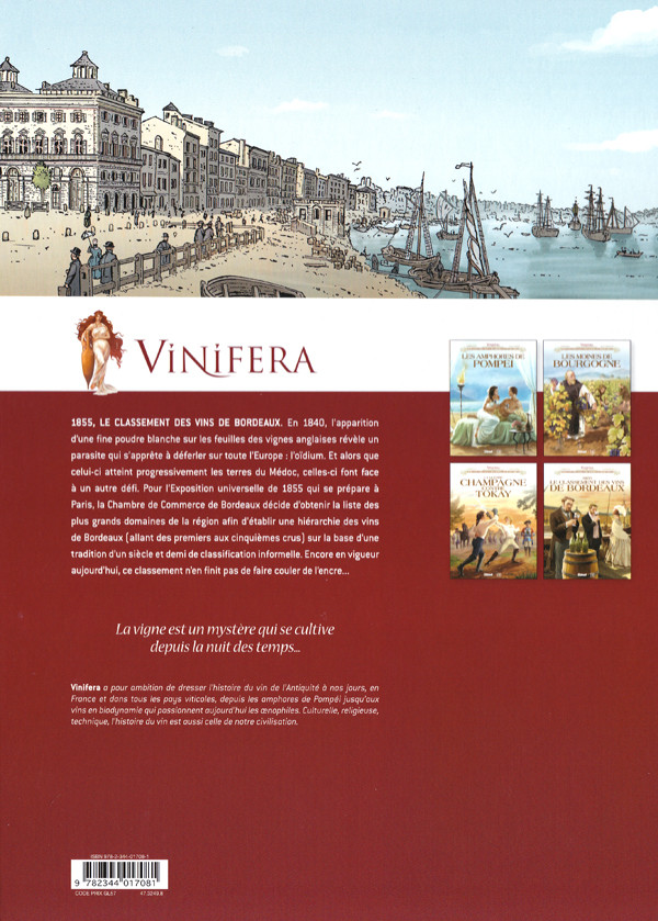 Verso de l'album Vinifera Tome 4 1855 Le classement des vins de Bordeaux