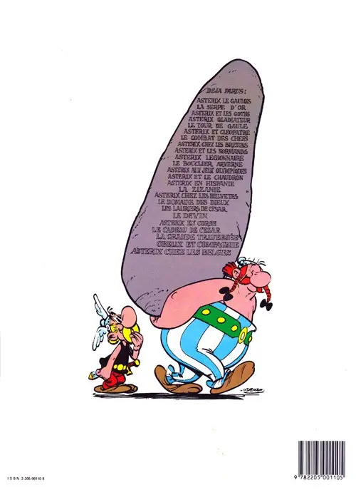 Verso de l'album Astérix Tome 2 La serpe d'or