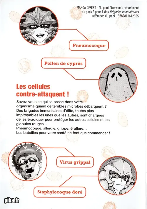 Verso de l'album Les Brigades immunitaires 1