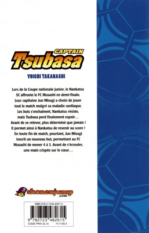 Verso de l'album Captain Tsubasa Tome 9 Aux portes de la finale !