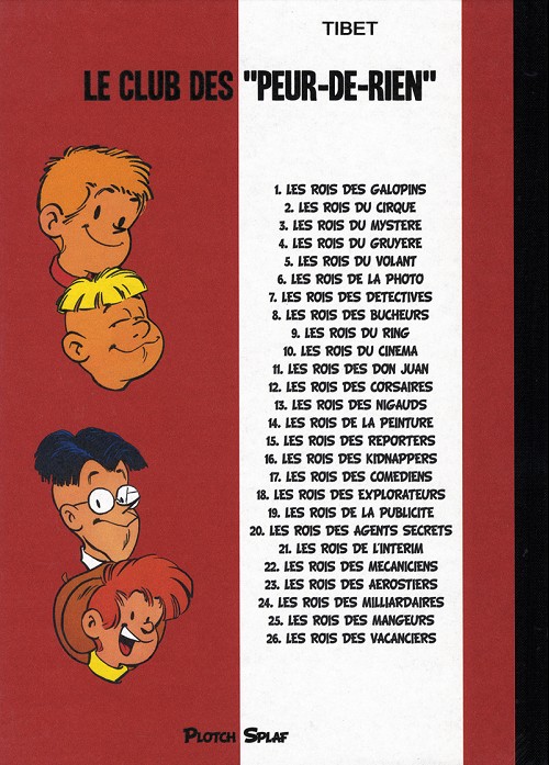 Verso de l'album Le Club des Peur-de-rien Tome 10 Les rois des kidnappers