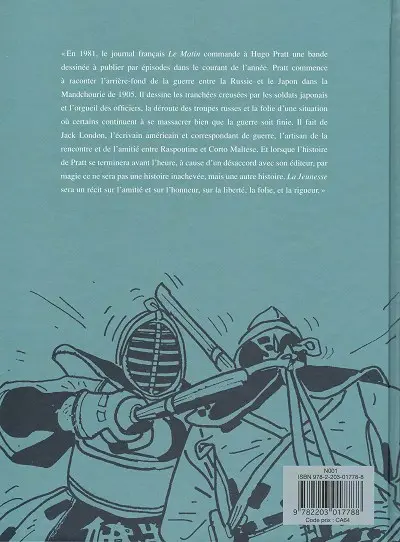 Verso de l'album Corto Maltese Tome 1 La jeunesse