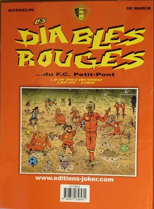 Verso de l'album Les Diables Rouges ...du F.C. Petit-Pont Tome 2 Petit-pont et... Company