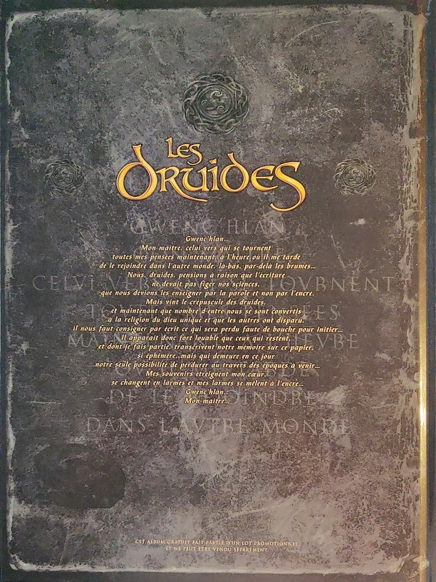 Verso de l'album Les Druides Tome 1 Les mystère des Oghams