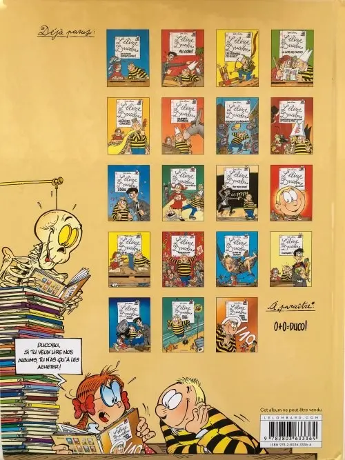 Verso de l'album L'Élève Ducobu Tome 9 Le fortiche de la triche