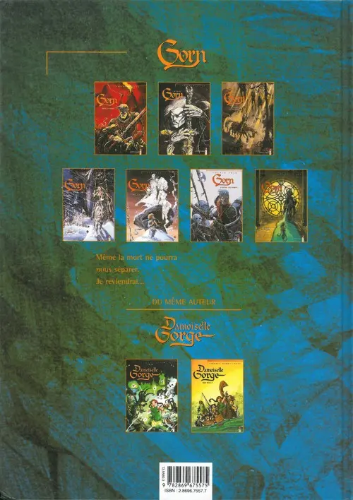 Verso de l'album Gorn Tome 4 Le sang du ciel