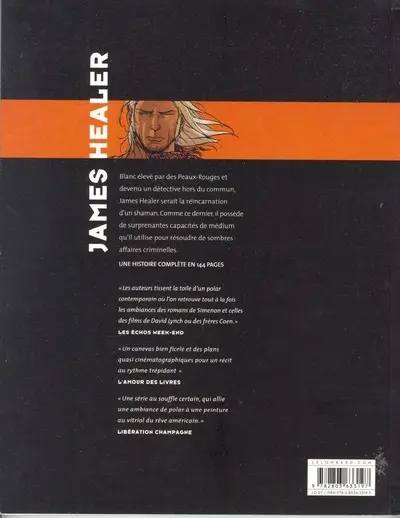 Verso de l'album James Healer