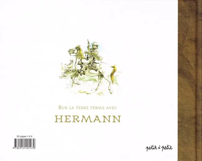 Verso de l'album Sur la terre ferme avec Hermann