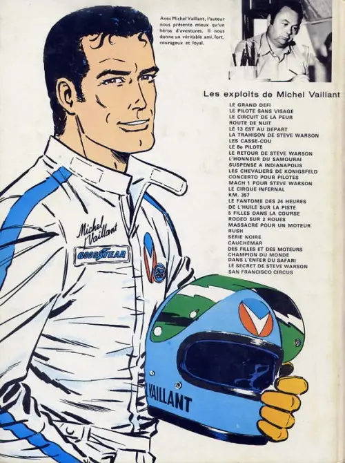 Verso de l'album Michel Vaillant Tome 1 Le grand défi