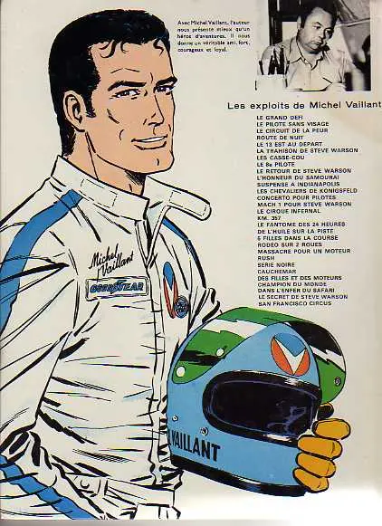 Verso de l'album Michel Vaillant Tome 9 Le retour de Steve Warson