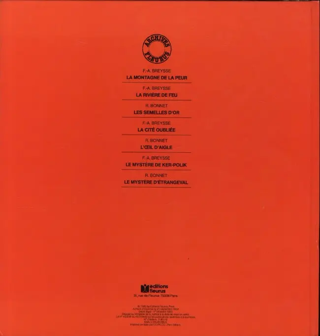 Verso de l'album Oscar Hamel et Isidore Tome 1 Le mystère de Ker-Polik