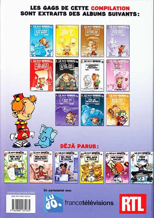 Verso de l'album Le Petit Spirou présente... Tome 3 Ma prof de calcul
