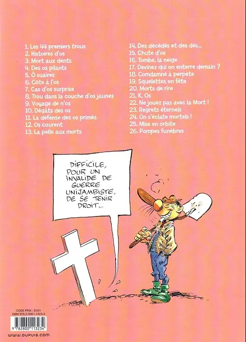 Verso de l'album Pierre Tombal Tome 1 Les 44 premiers trous