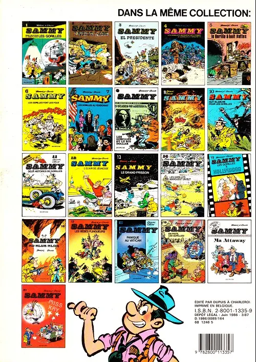 Verso de l'album Sammy Tome 7 Les gorilles au pensionnat