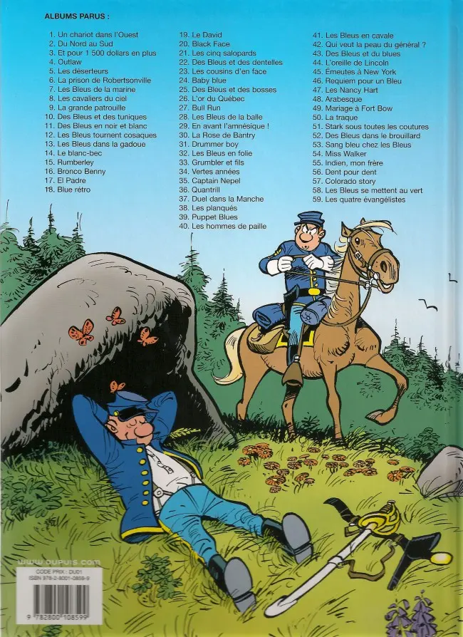 Verso de l'album Les Tuniques Bleues Tome 2 Du nord au sud