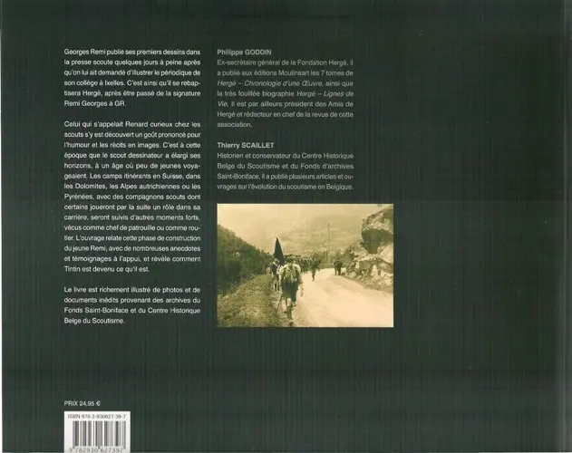 Verso de l'album Hergé chez les scouts - Les aventures de renard curieux