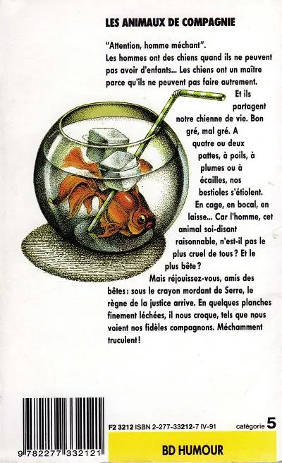 Verso de l'album Les Animaux de compagnie
